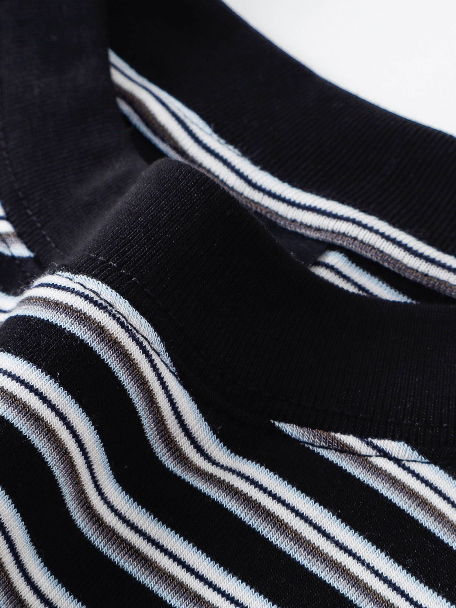 Luminous Dawn striped long-sleeve tee, rear styling