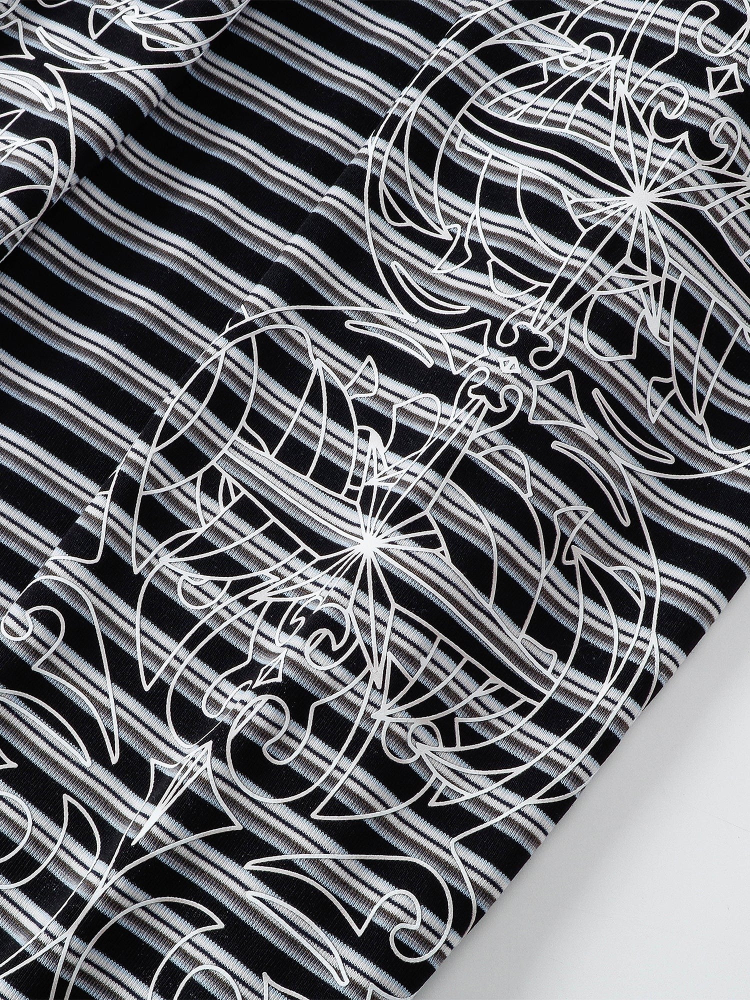 Luminous Dawn striped long-sleeve tee, side styling