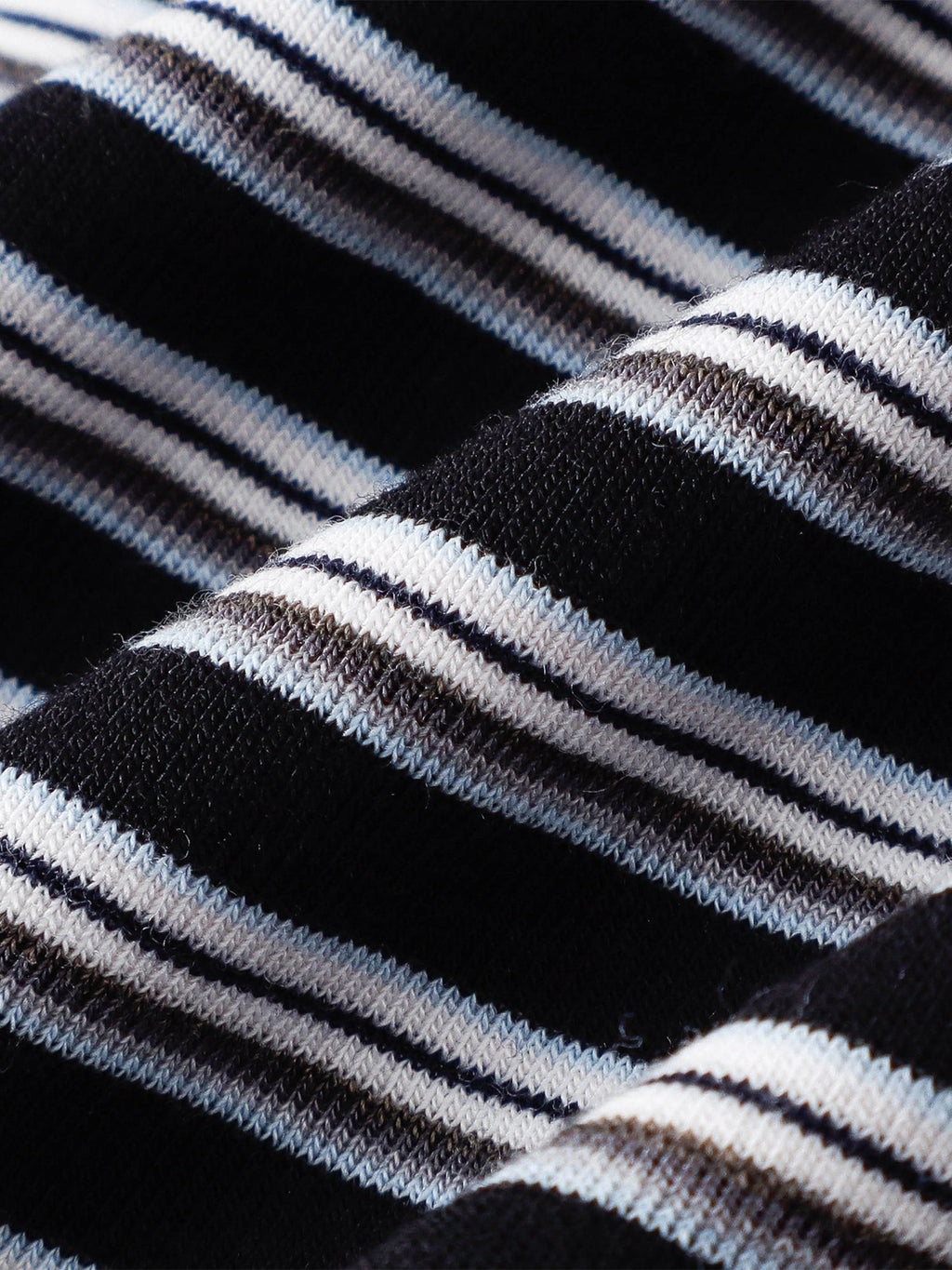 Luminous Dawn striped tee, sleeve graphic detail