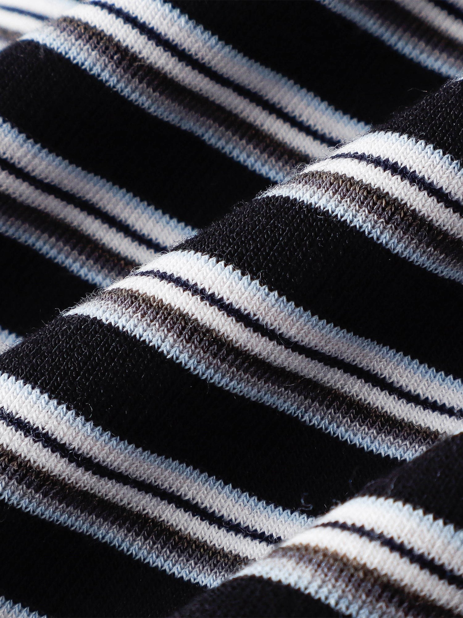 Luminous Dawn striped tee, sleeve graphic detail