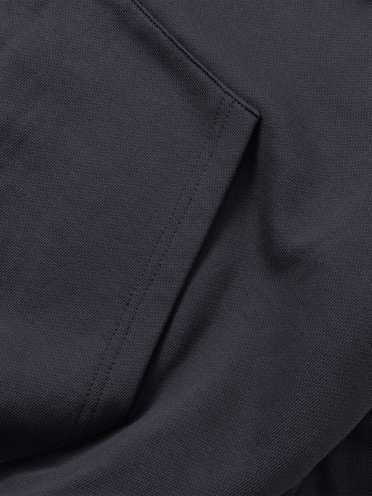 Close-up of the Black hoodie cuff and cotton texture.