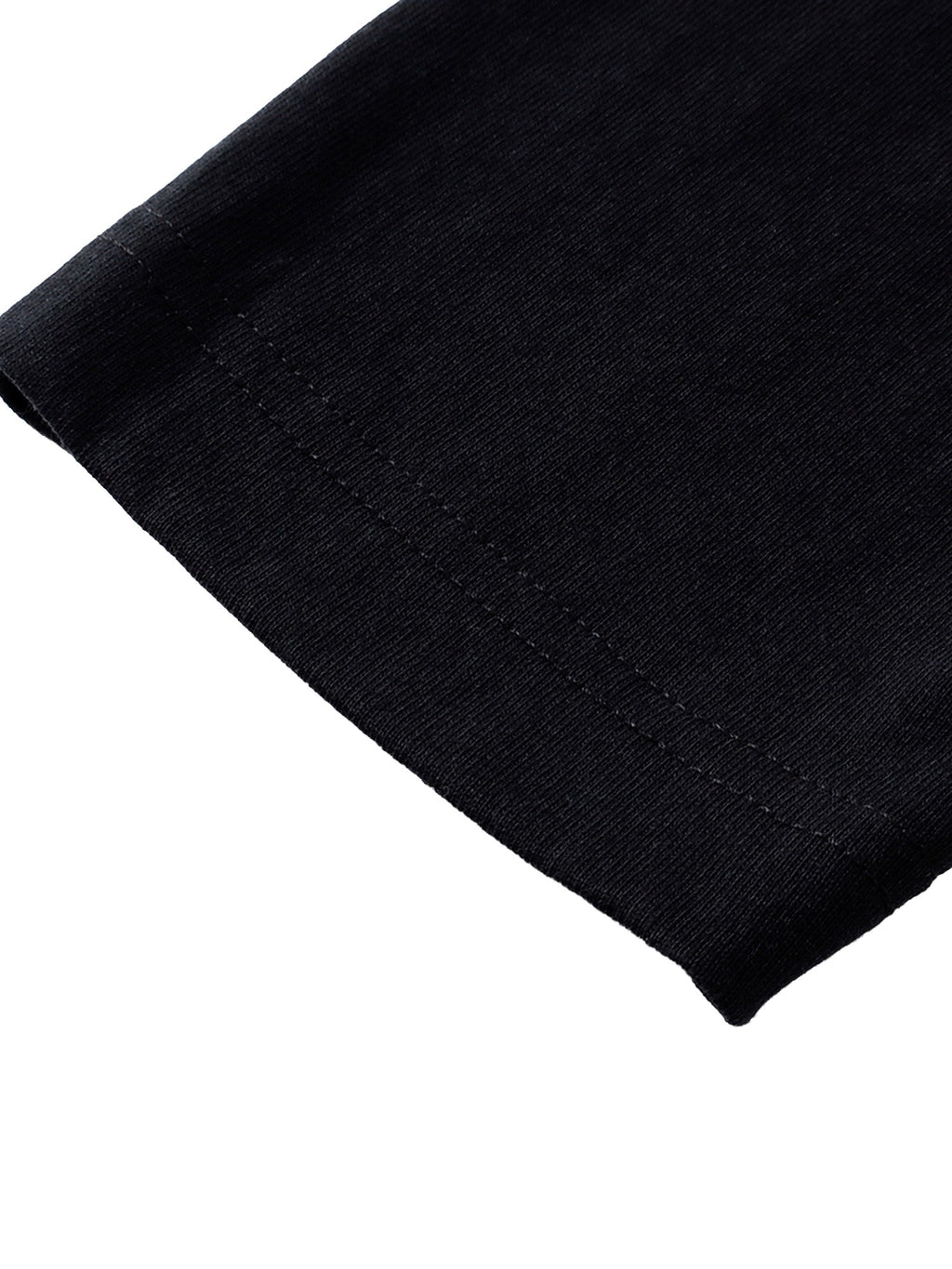 Black long-sleeve tee sleeve cuff detail