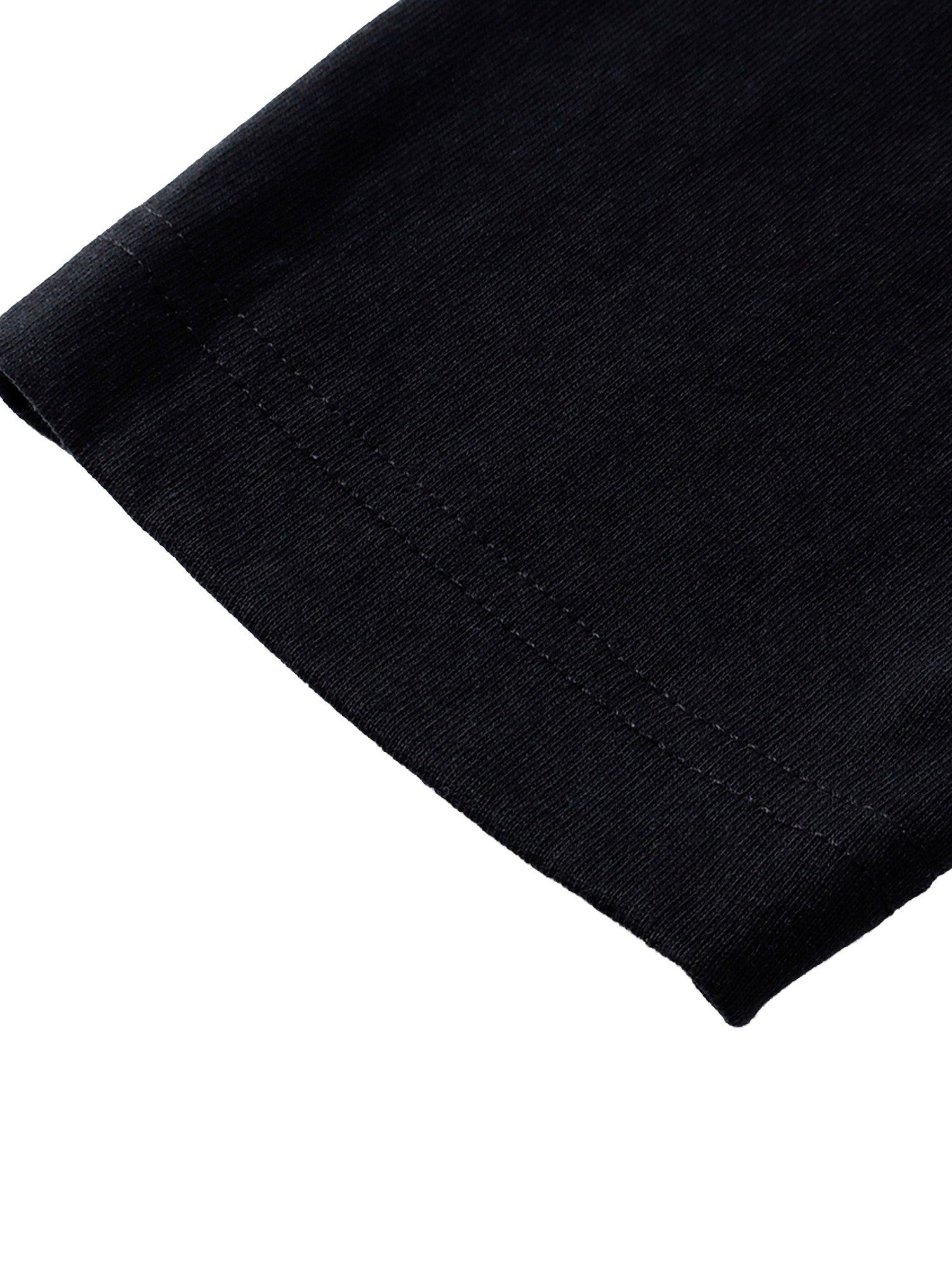 Black long-sleeve tee sleeve cuff detail