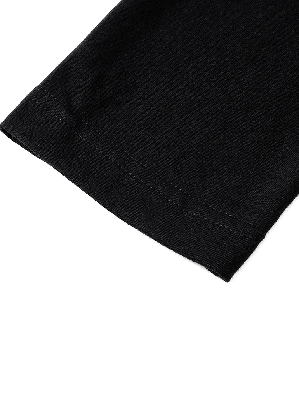 Black long-sleeve tee sleeve cuff detail