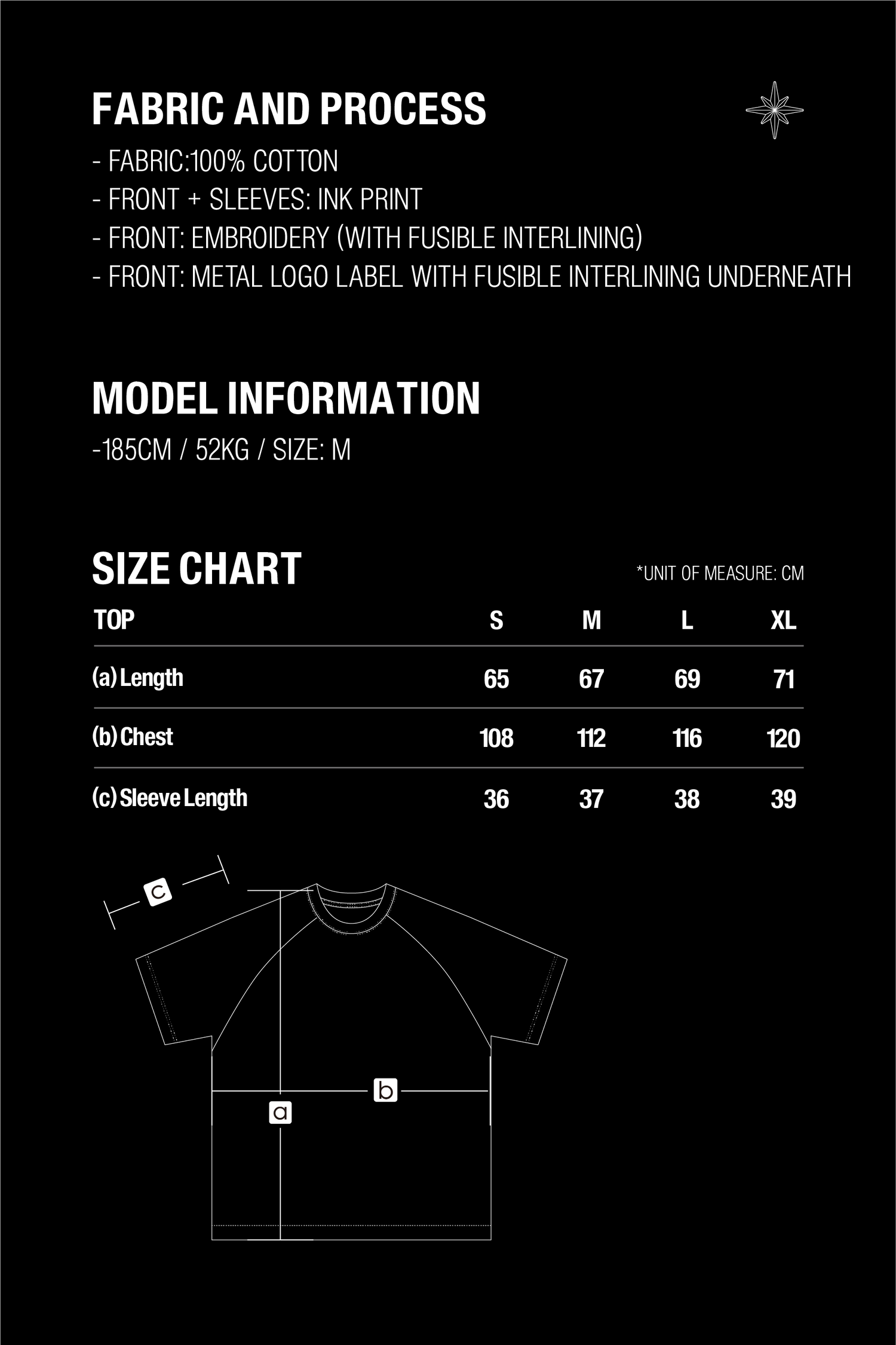 T260038 updated size guide