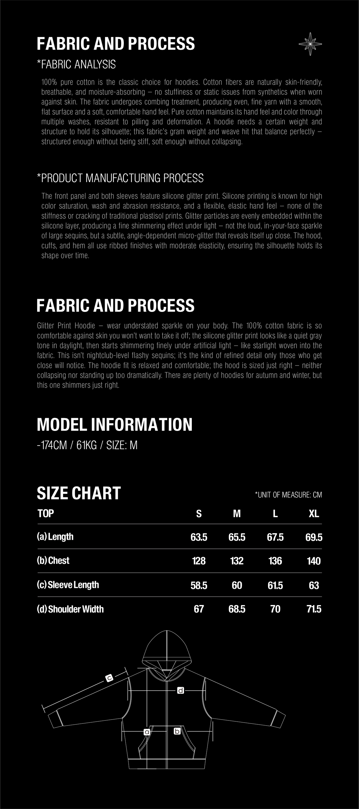 TBHNP TB260006 size guide and garment measurements
