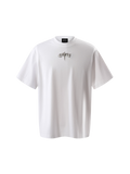 TBHNP Luminous Dawn boxy heavyweight cotton t-shirt with metal astral logo badge — men's streetwear tee