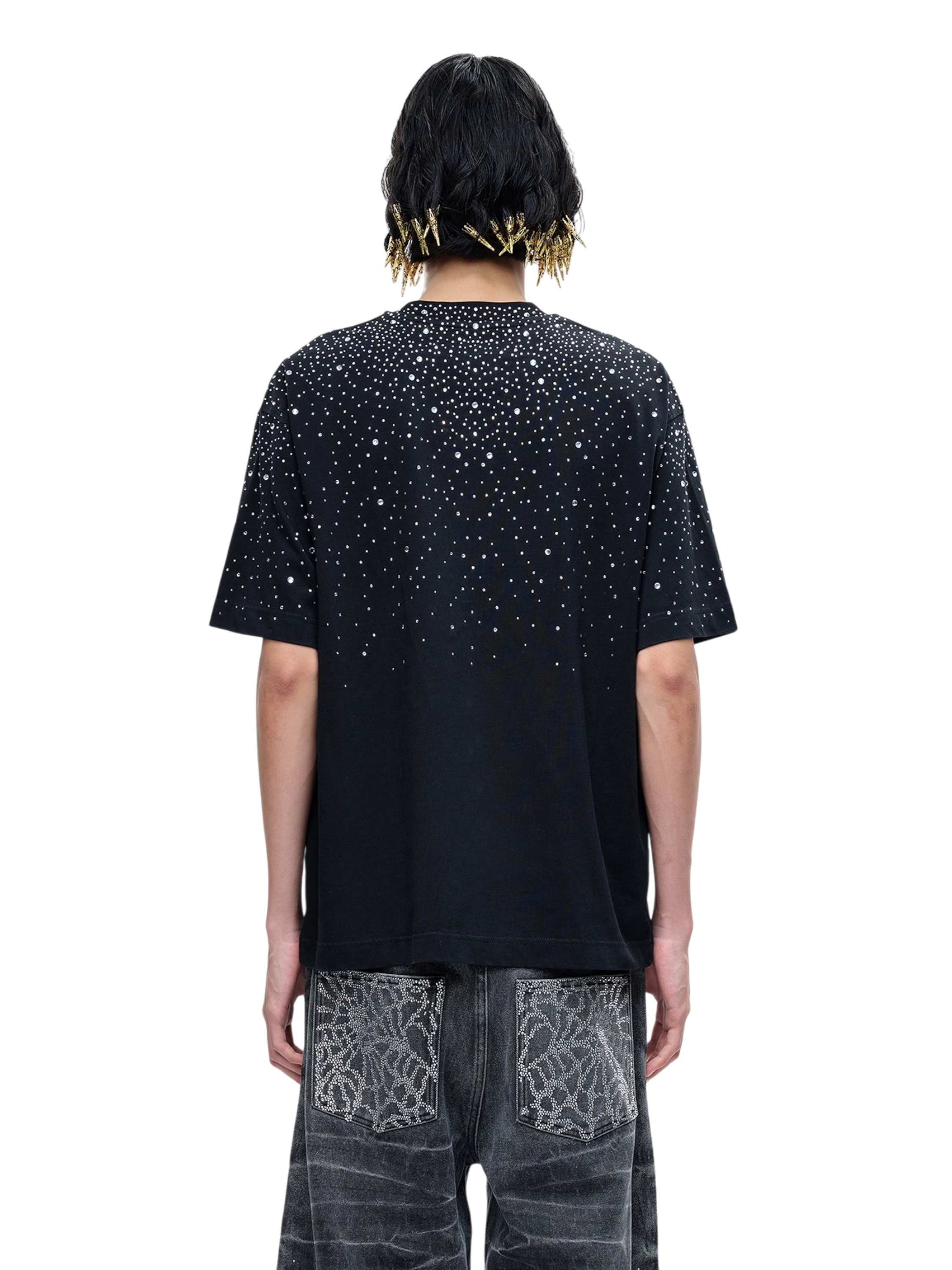 LUMINOUS DAWN RHINESTONE PATCH T-SHIRT