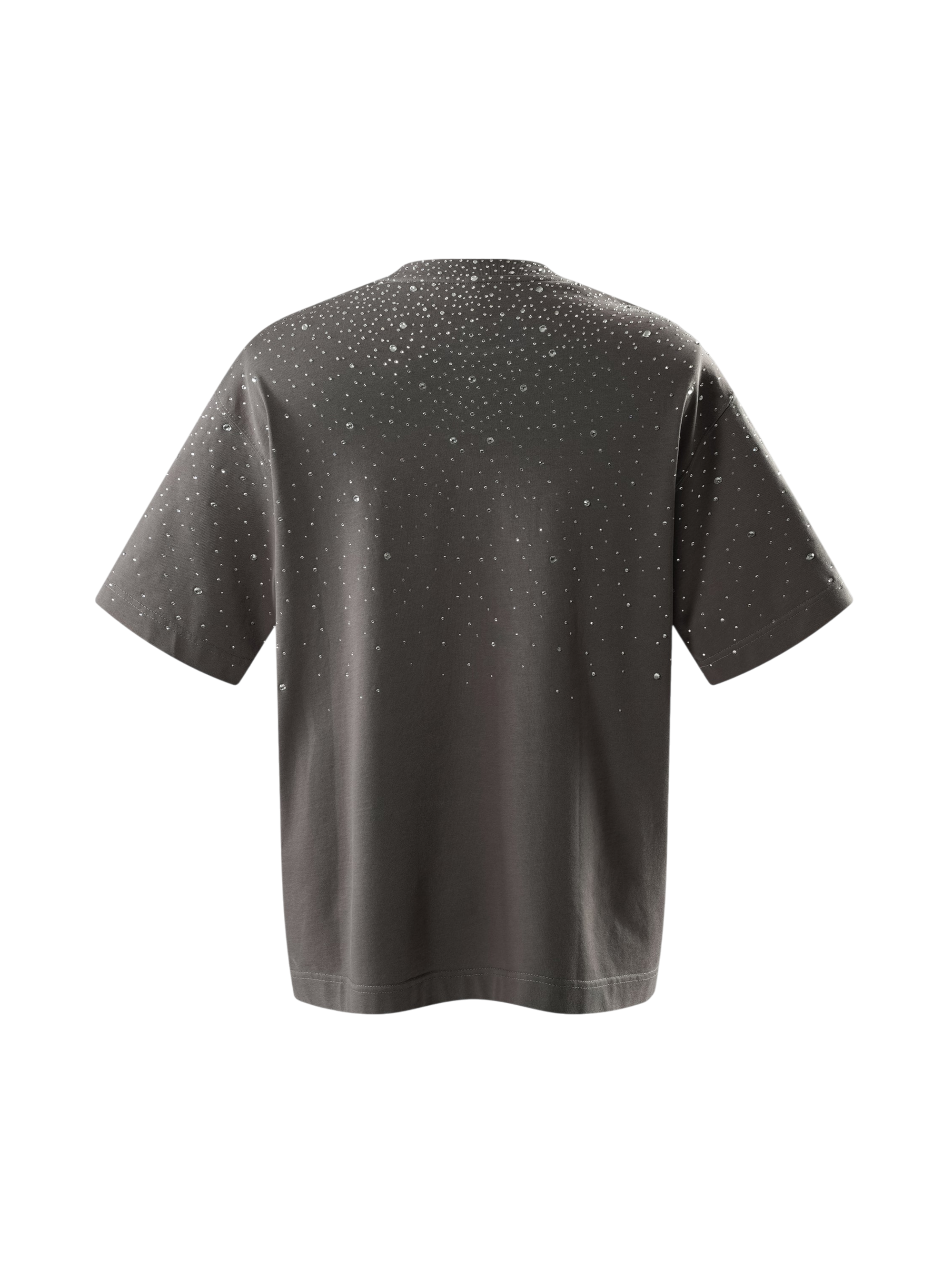 TBHNP Luminous Dawn washed boxy cotton t-shirt with rhinestones and patch embroidery — men's streetwear graphic tee