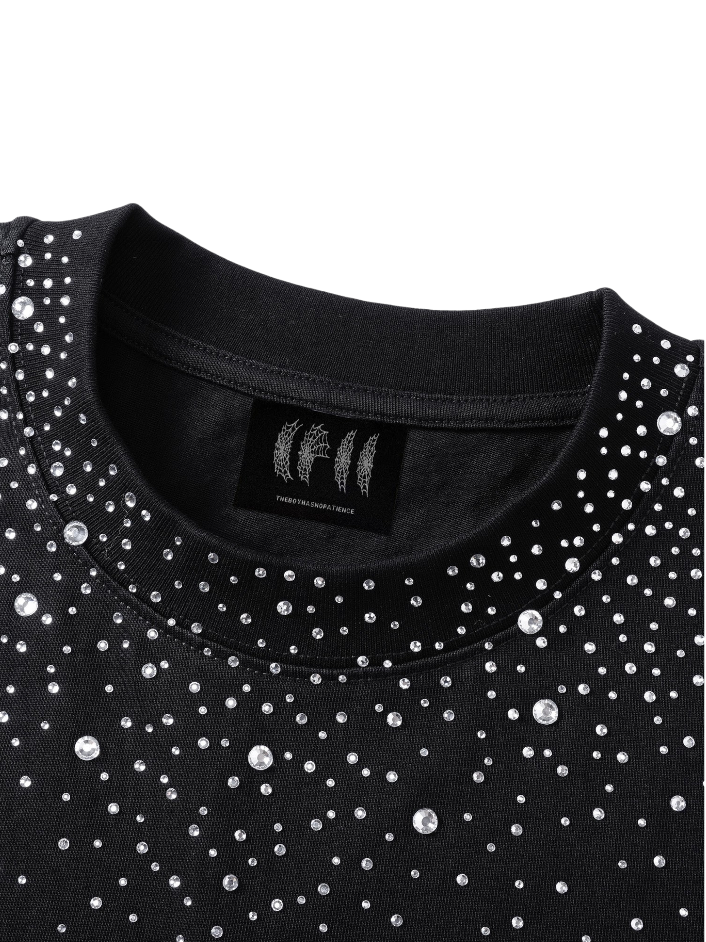 LUMINOUS DAWN RHINESTONE PATCH T-SHIRT