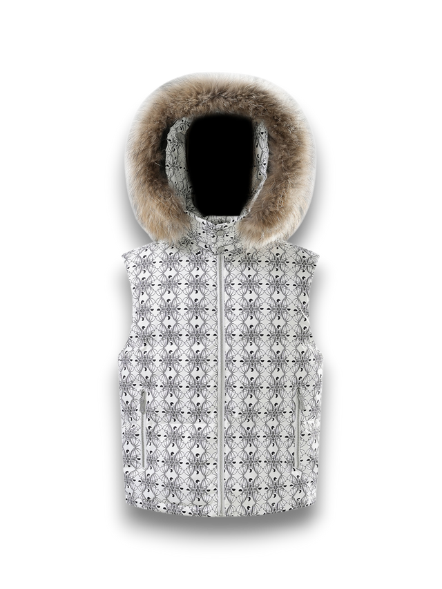 LUMINOUS DAWN BAT PATTERN DOWN PUFFER VEST