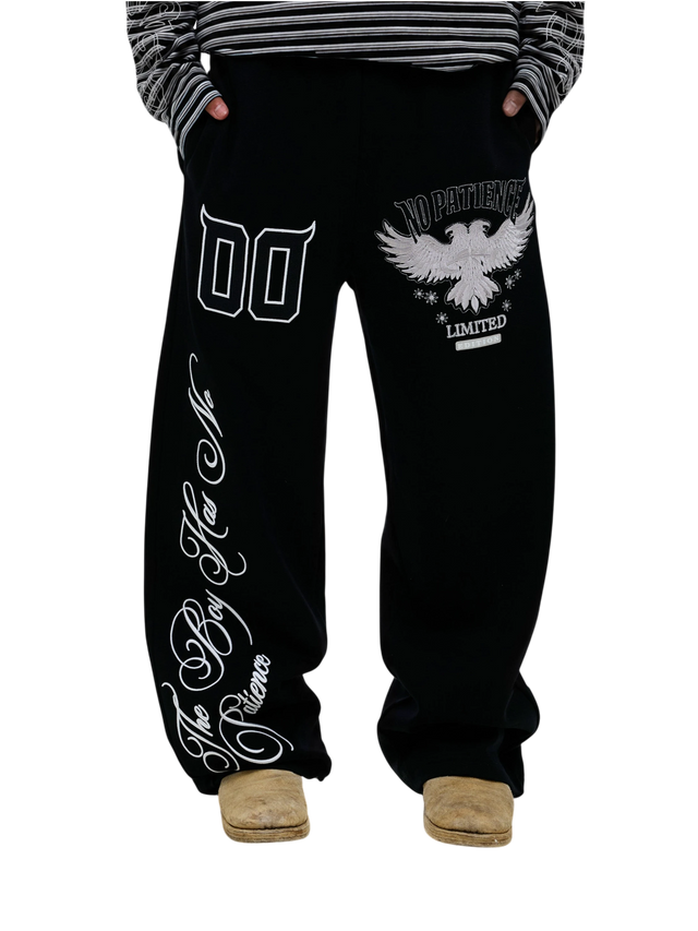 DOUBLE-HEADED EAGLE EMBROIDERED SWEATPANTS