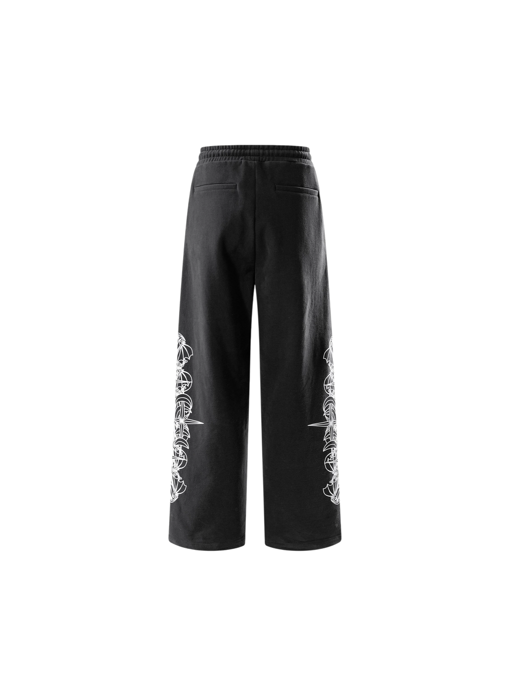 Dark Grey Luminous Dawn flocked pants, rear detail