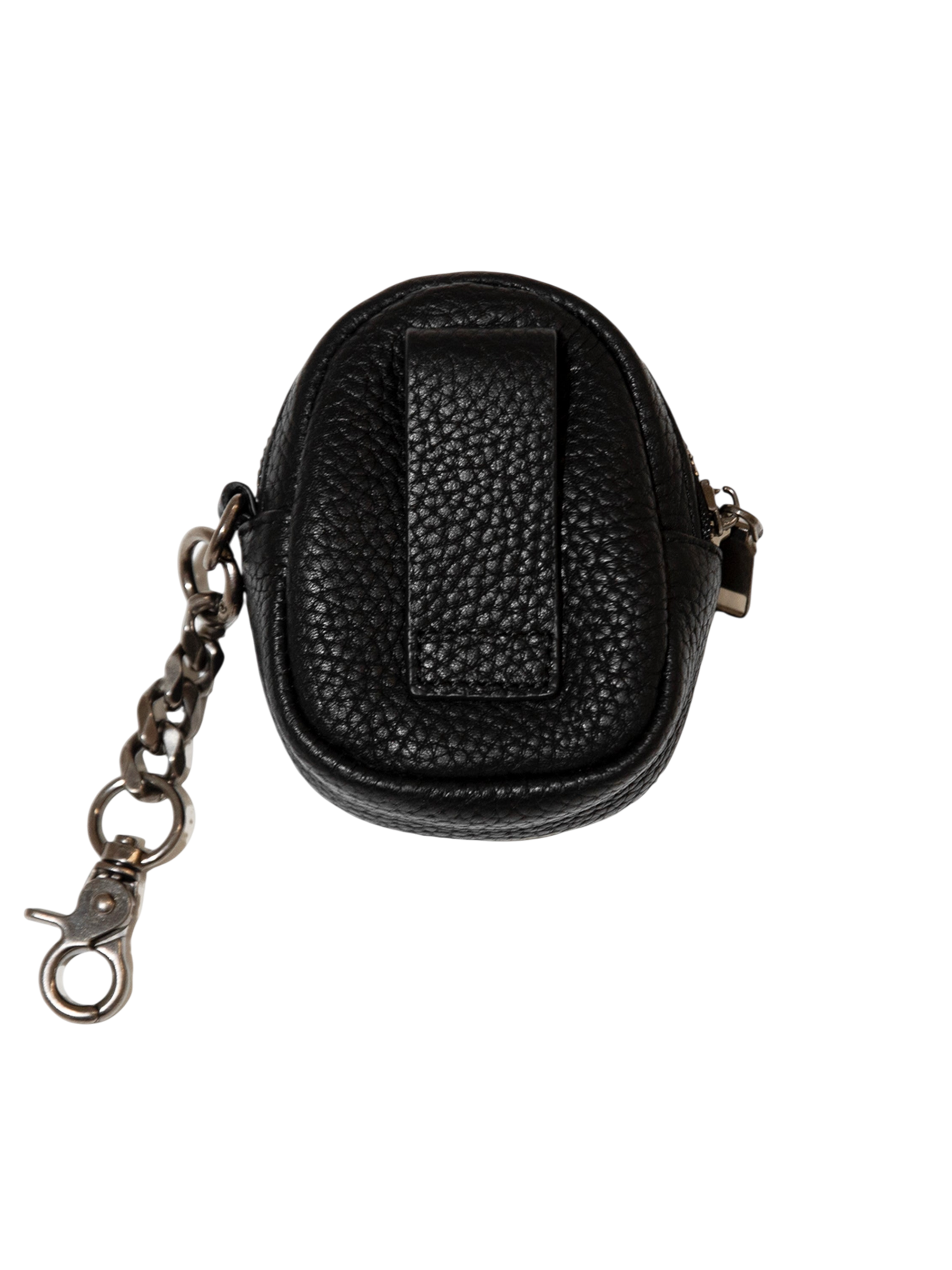 TBHNP Luminous Dawn full-grain leather belt pouch, black — gothic streetwear accessory