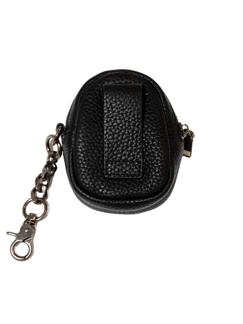 TBHNP Luminous Dawn full-grain leather belt pouch, black — gothic streetwear accessory