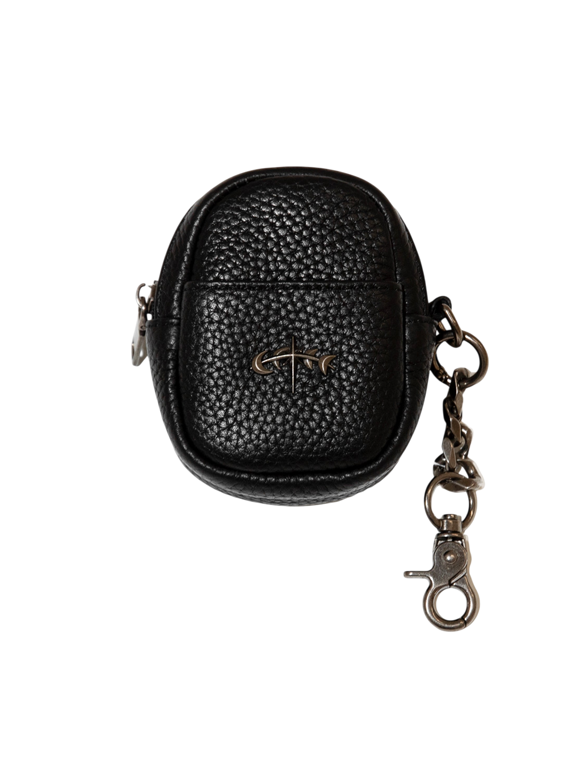 TBHNP Luminous Dawn full-grain leather belt pouch, black — gothic streetwear accessory