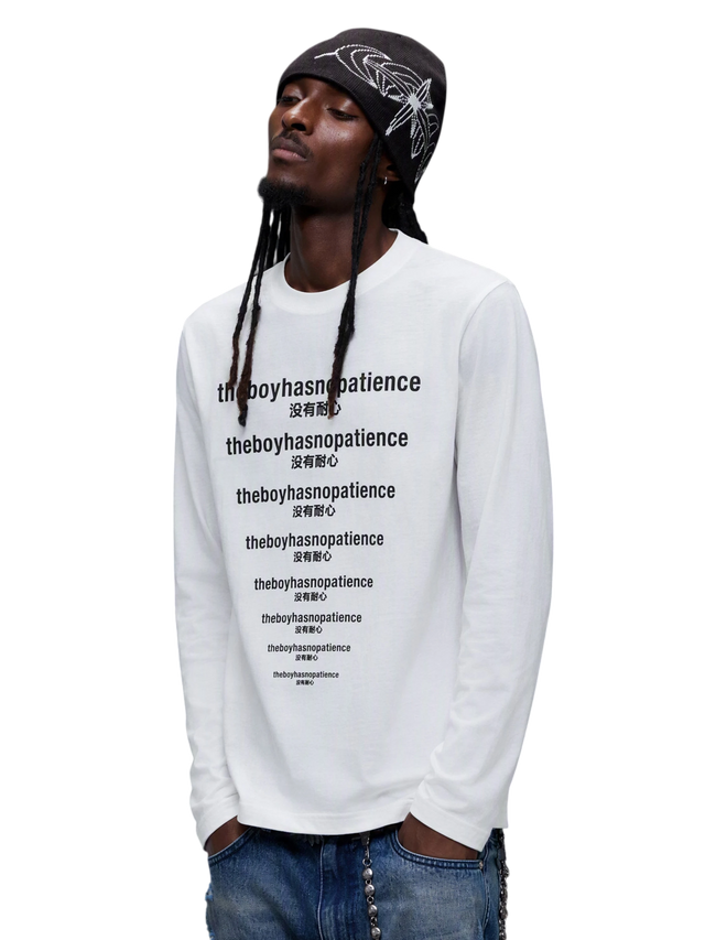 SLOGAN PRINT L/S TEE