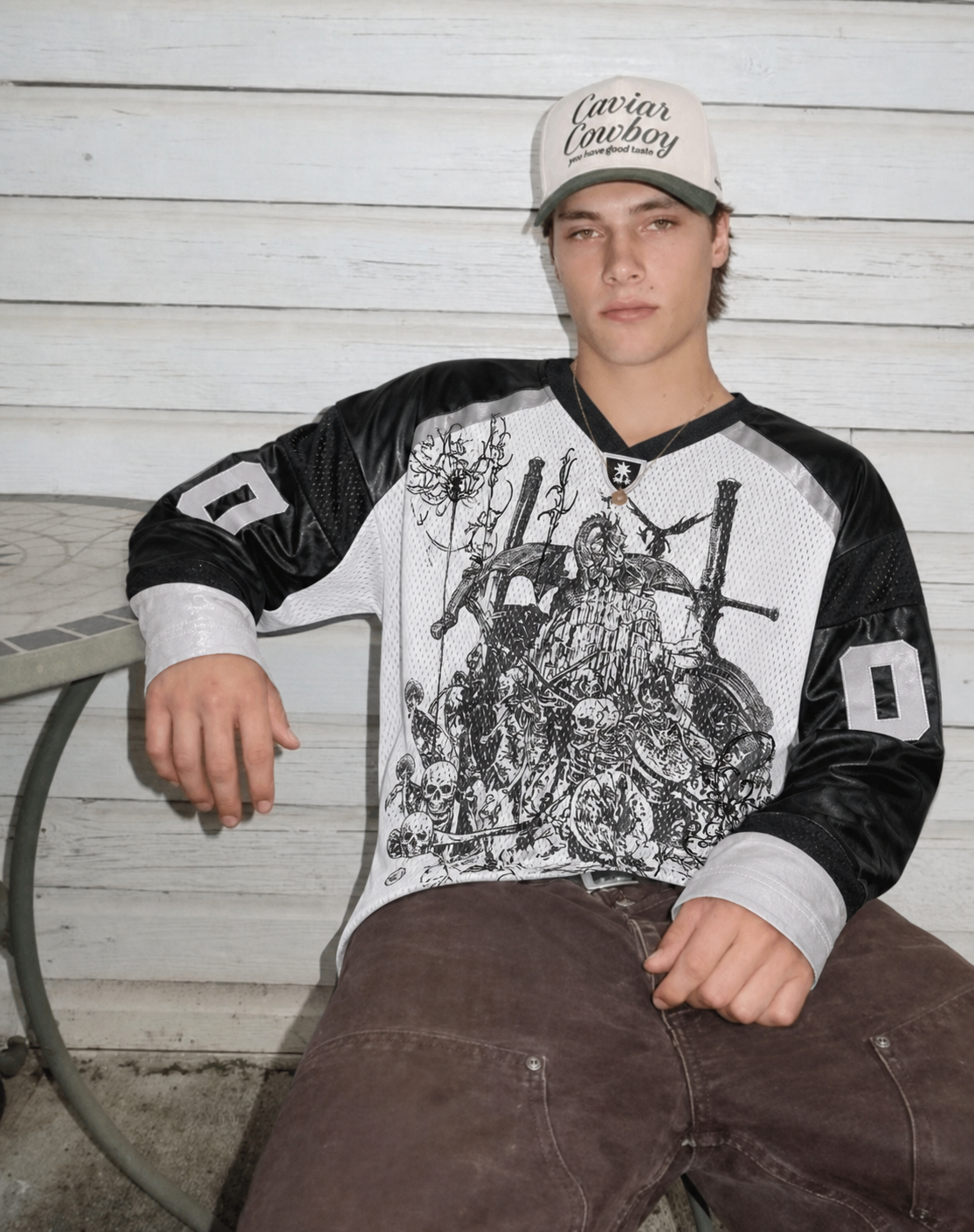 LUMINOUS DAWN SPECTER KNIGHT MESH LONG-SLEEVE JERSEY — NO PATIENCE CLUB look 3