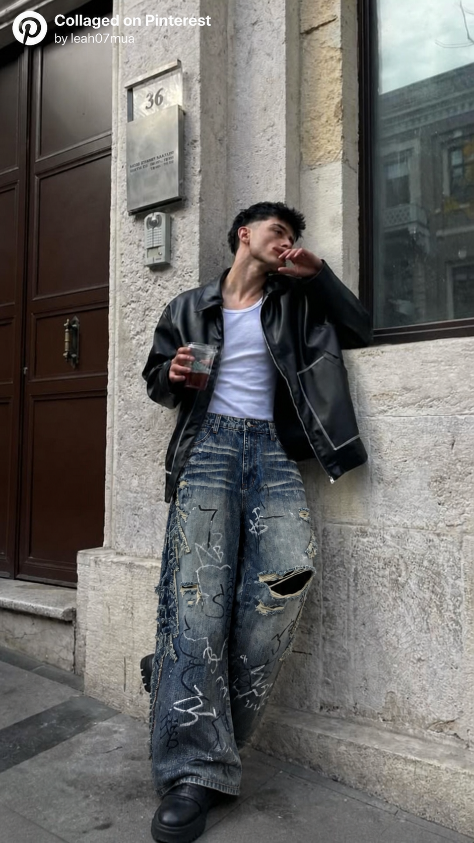 LUMINOUS DAWN GRAFFITI BAGGY 牛仔褲 — NO PATIENCE CLUB look 9