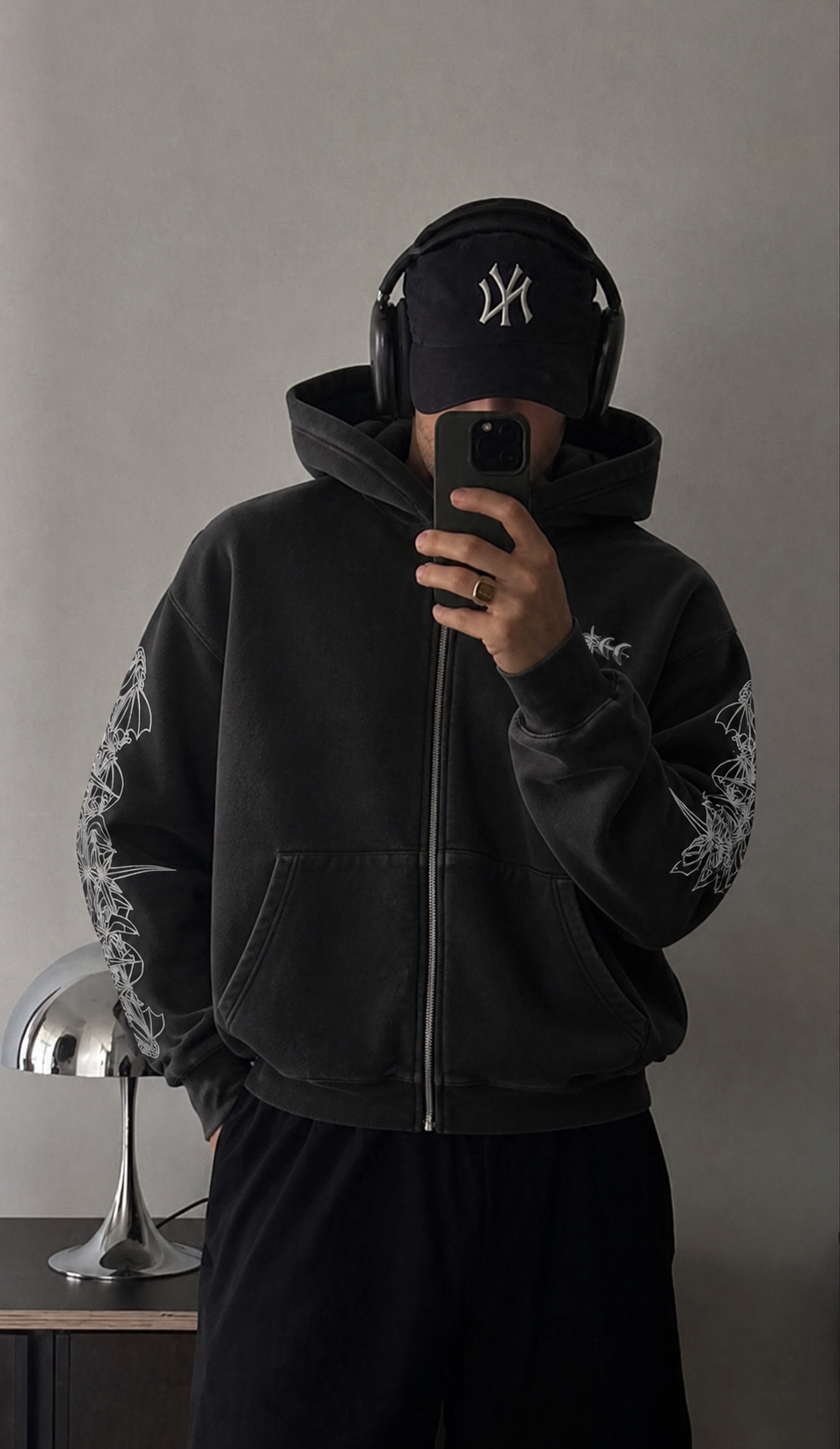 ASTRAL LOGO ZIP-UP HOODIE — NO PATIENCE CLUB look 2