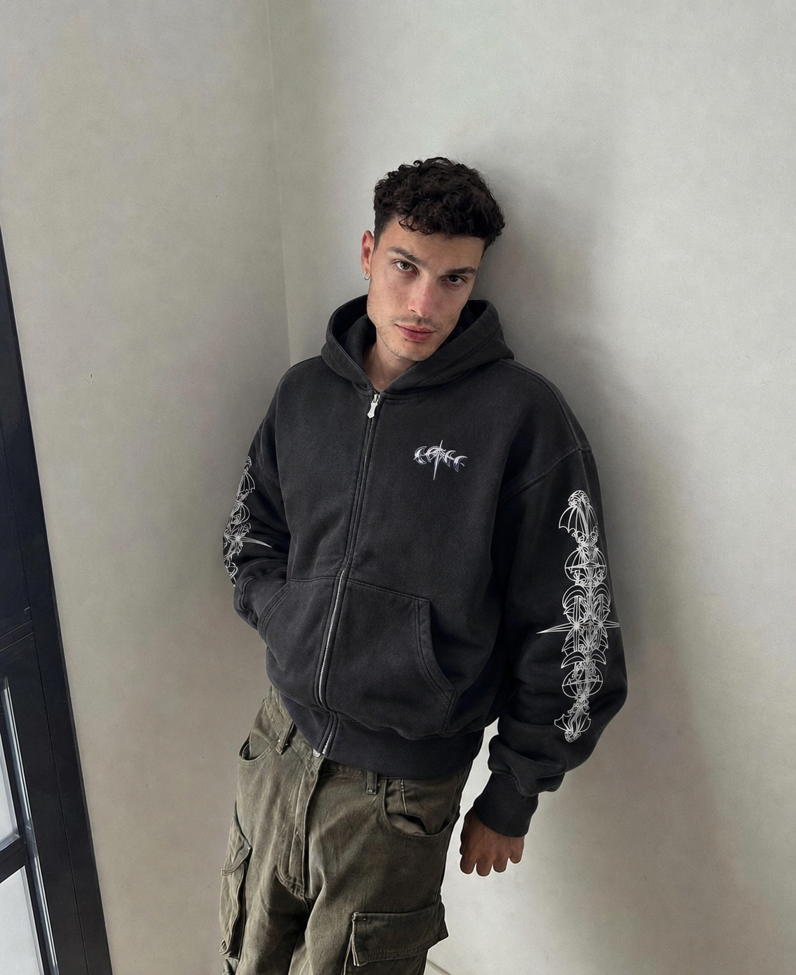 ASTRAL LOGO ZIP-UP HOODIE — NO PATIENCE CLUB look 5
