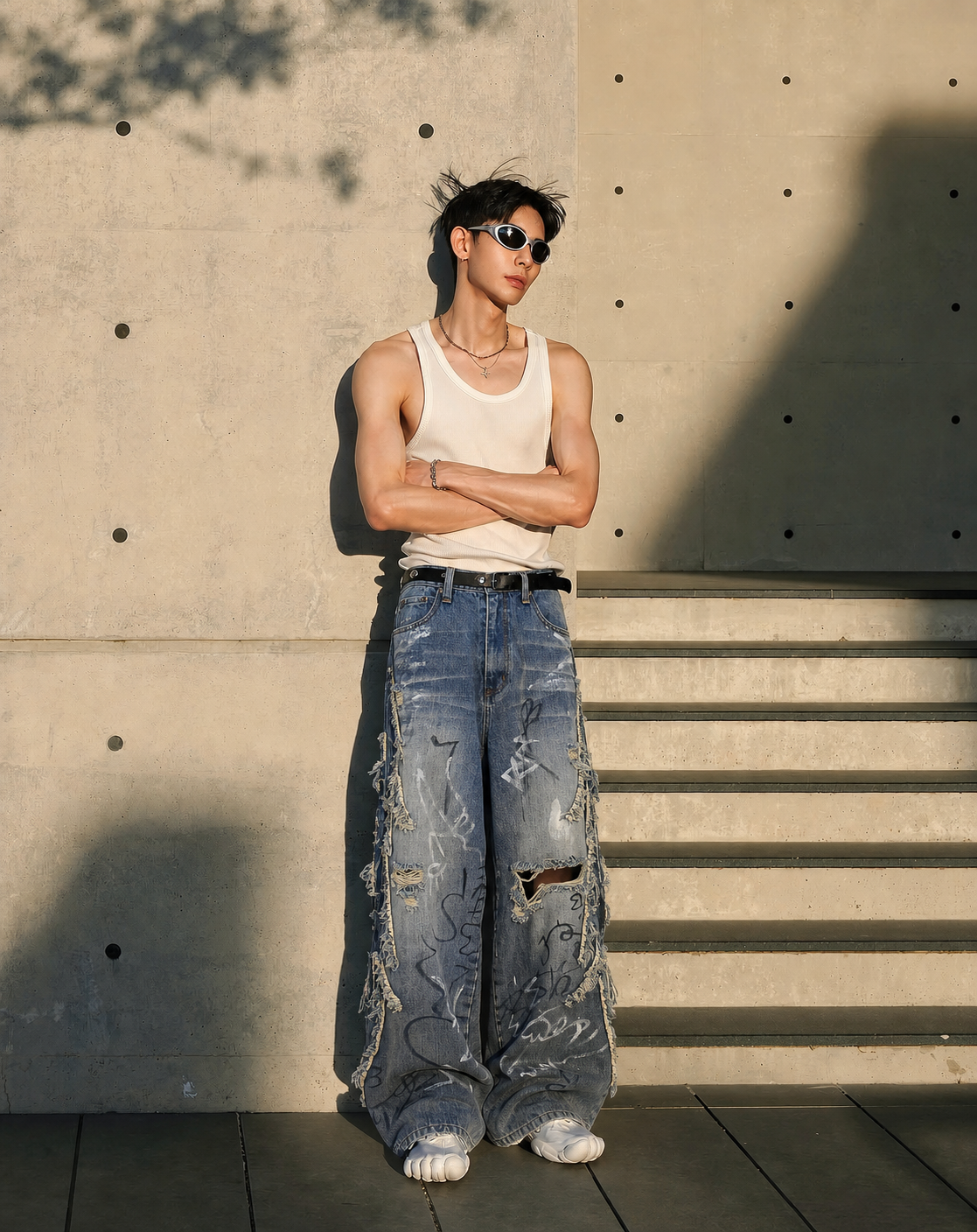GRAFFITI BAGGY JEANS — NO PATIENCE CLUB look 5