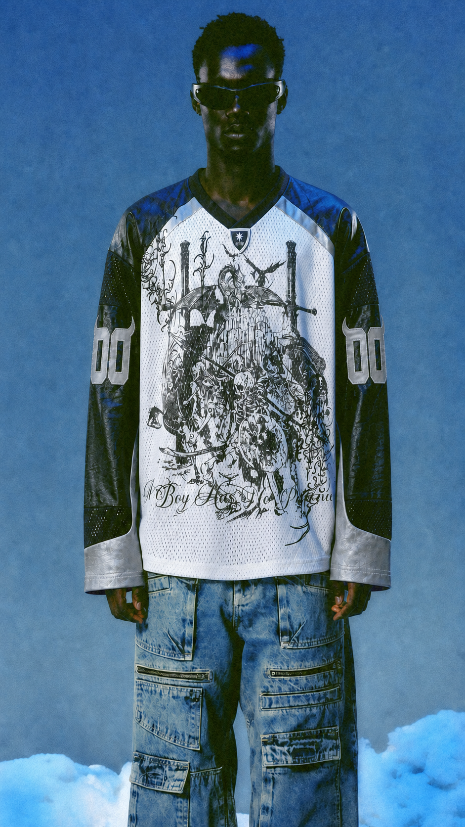 SPECTER KNIGHT MESH LONG-SLEEVE JERSEY — NO PATIENCE CLUB look 6